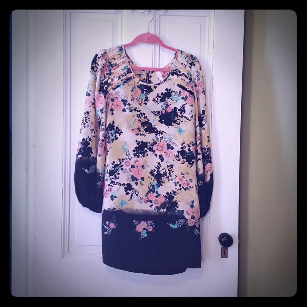 Xhilaration Silk Floral Dress